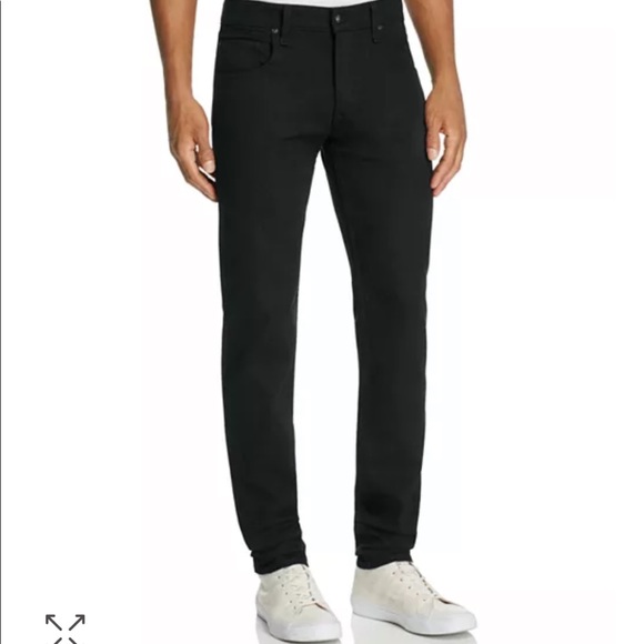 Rag and Bone - Fit 1 Skinny Fit Jeans in Black - Picture 1 of 6